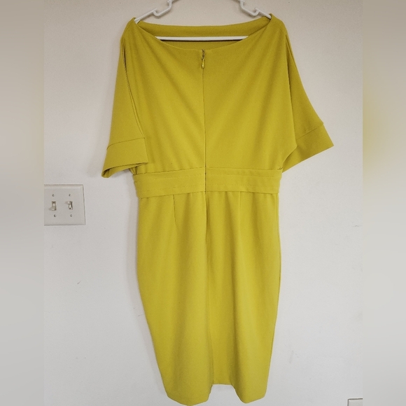 New York & Company Dolam Sheath Dress Citron Yellow Large NEW with Tags - Picture 5 of 13